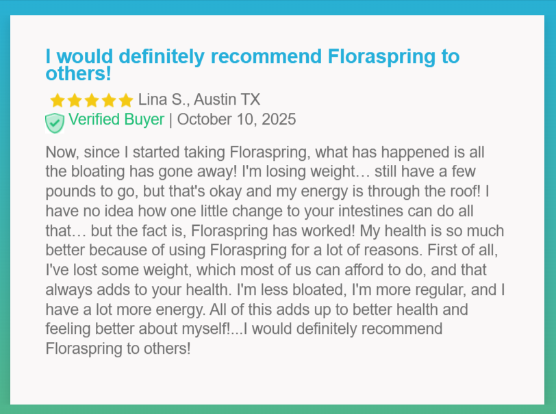 FloraSpring Customer Reviews