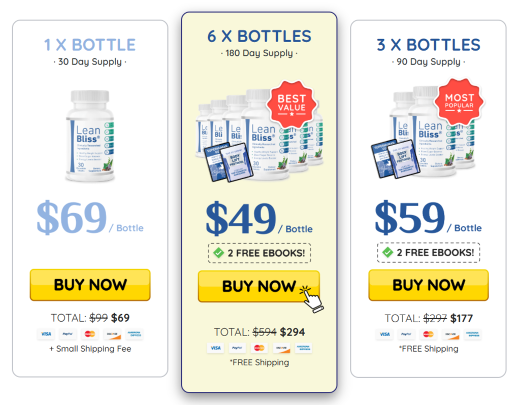 Lean Bliss Pricing